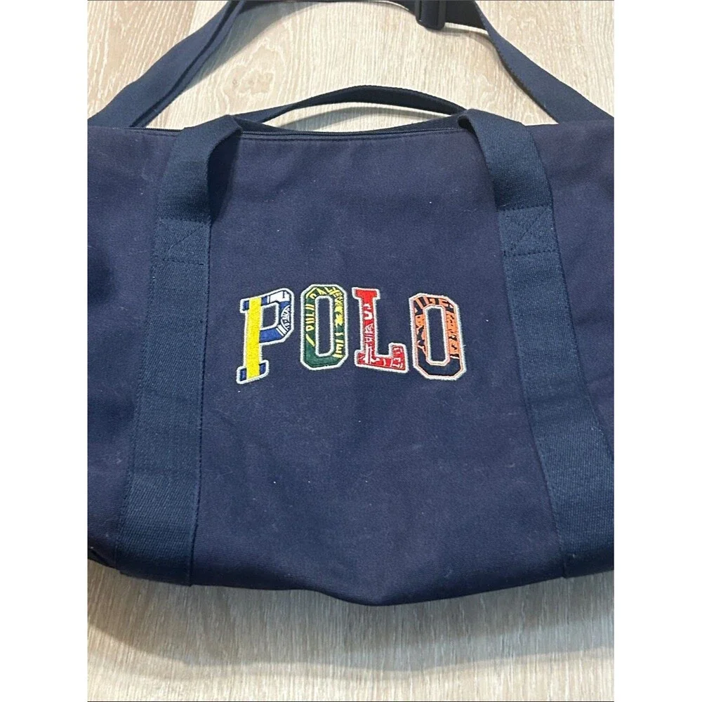 Polo Ralph Lauren Fragrance Collection Navy Blue Canvas Duffle Bag